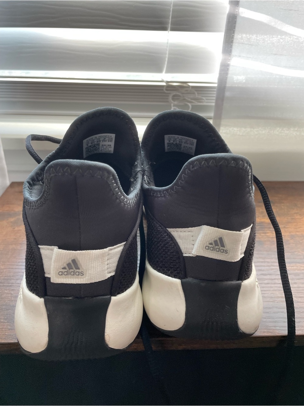 adidas Cloudfoam Plus Women’s 8 Black Mesh Athletic Sneakers - Picture 3 of 5